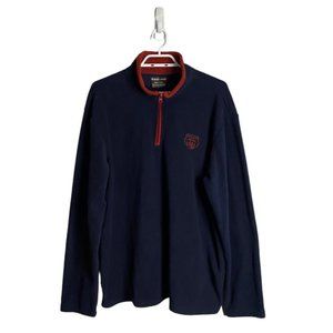 Atlas Men's Blue Outdoor 1/4 Zip Fleece Pullover Sweatshirt